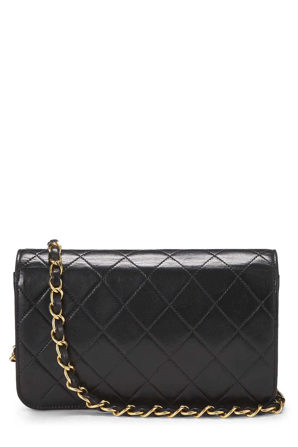 Black Quilted Lambskin Snap Full Flap Mini - image 4