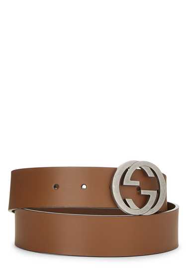 Brown Leather Interlocking Belt