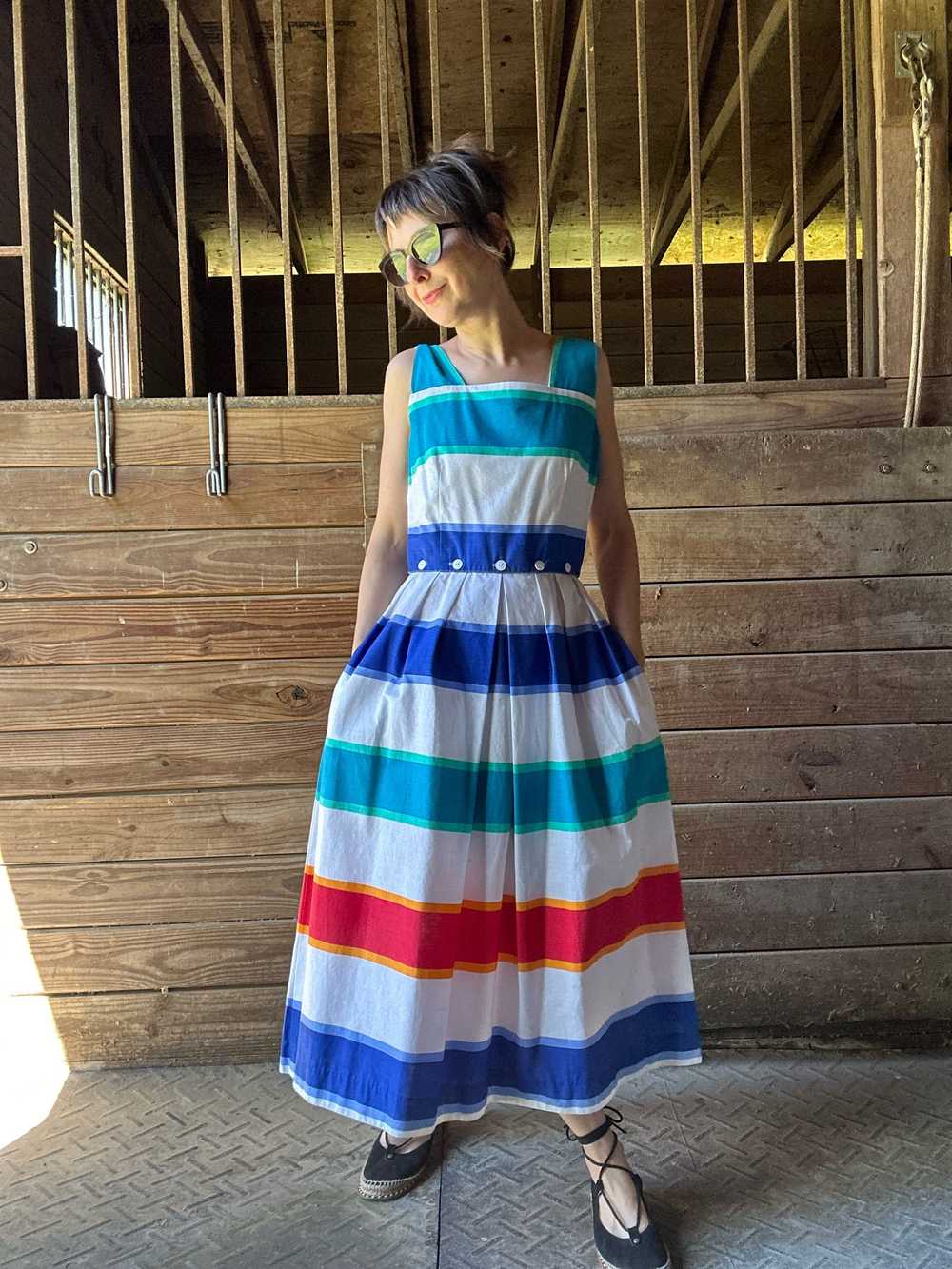 1980s Lanz Originals Striped Dress - image 1