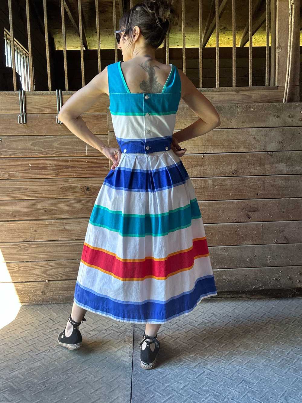 1980s Lanz Originals Striped Dress - image 3