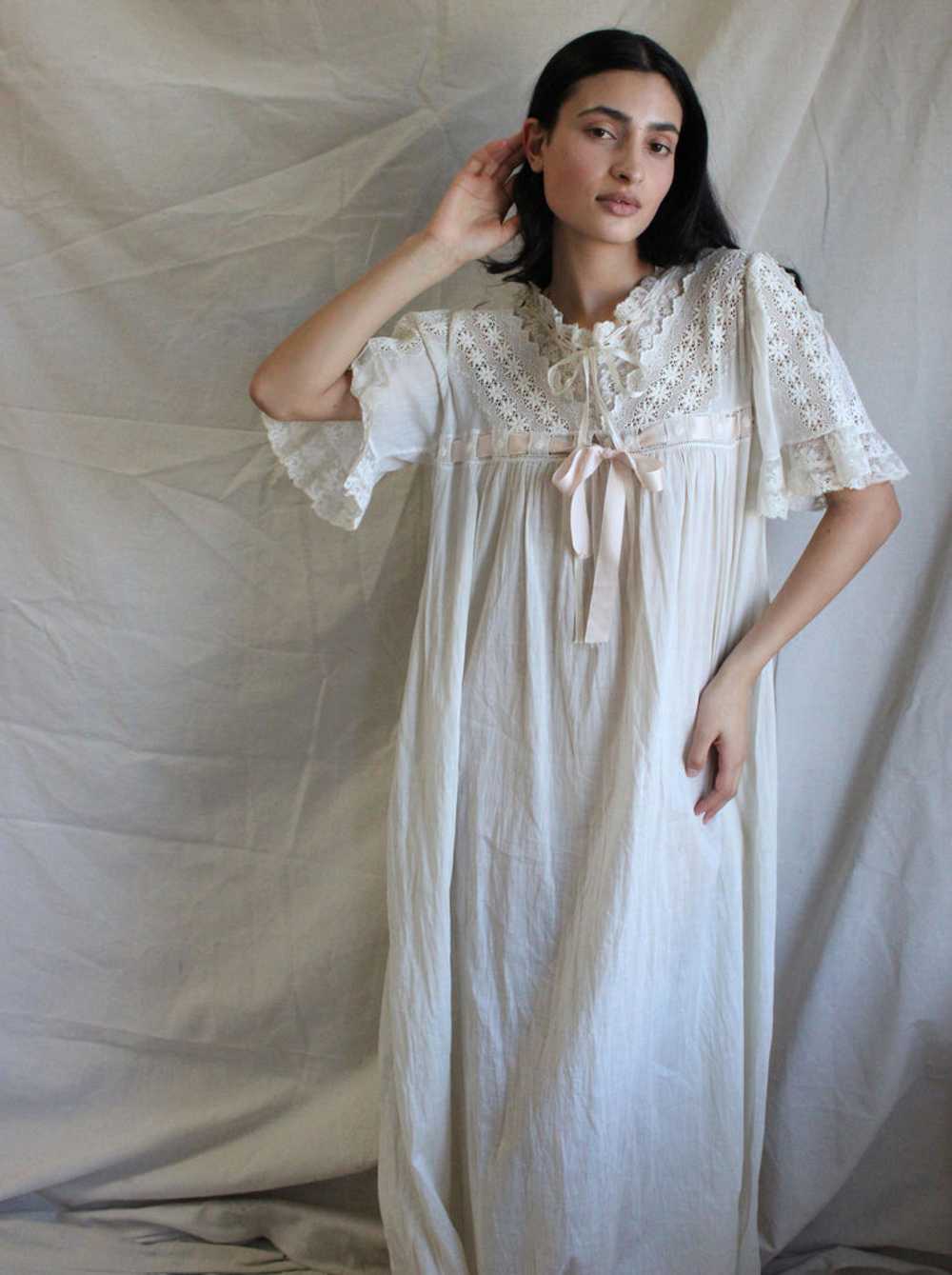 Edwardian Lace + Cotton Voile Dress - image 3
