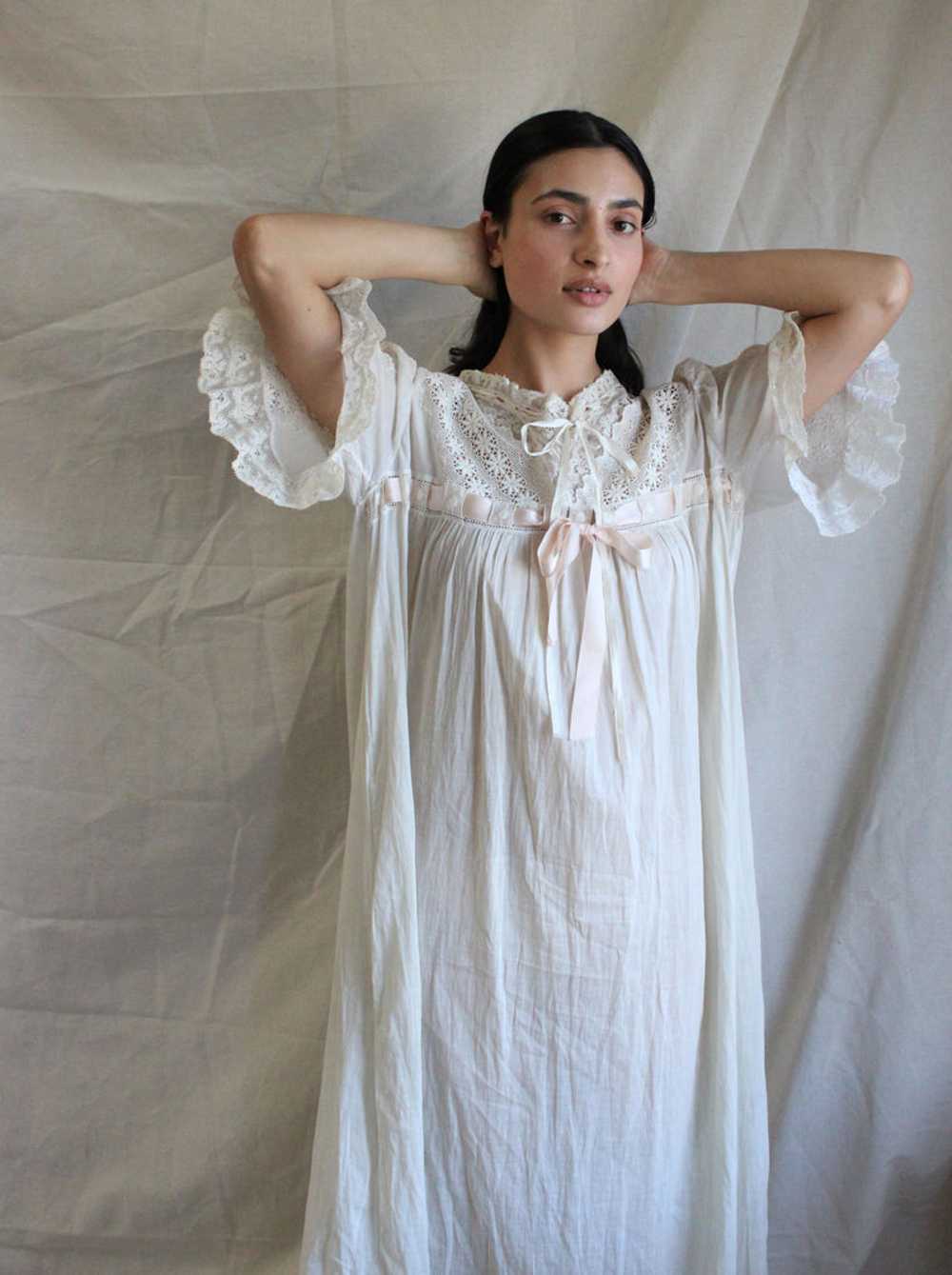 Edwardian Lace + Cotton Voile Dress - image 5