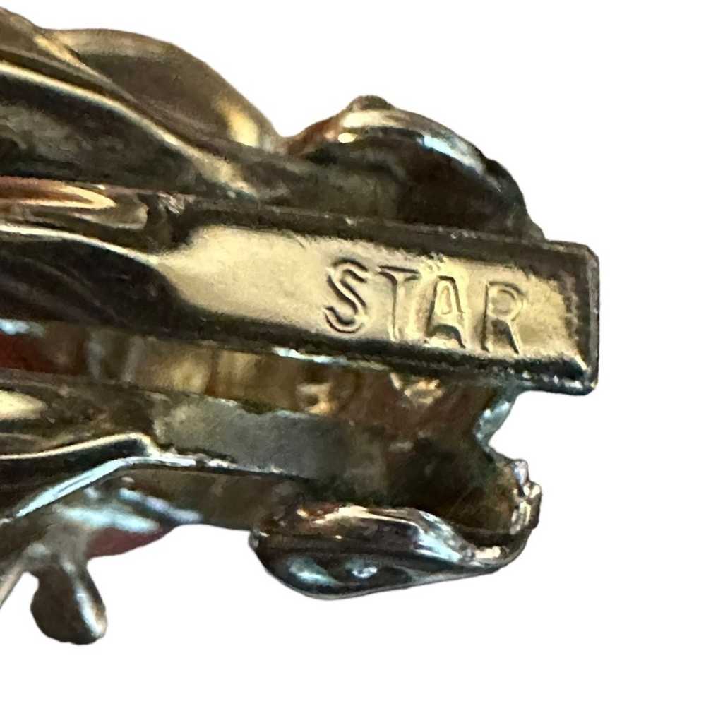 Vintage STAR Jewelry Thermoset Clip on Earrings - image 5