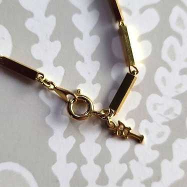Trifari Dainty Gold Bar Choker Necklace Vintage 50
