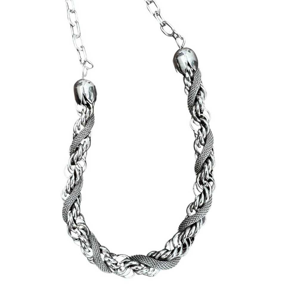 Rare Find Vintage Chunky Bold Choker Heavy Silver… - image 5