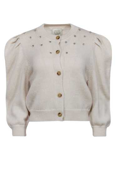 Loeffler Randall - Cream Wool Button Front Cardig… - image 1