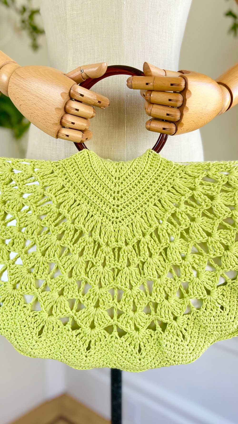 Modern 1940s Style Crochet Purse - image 2