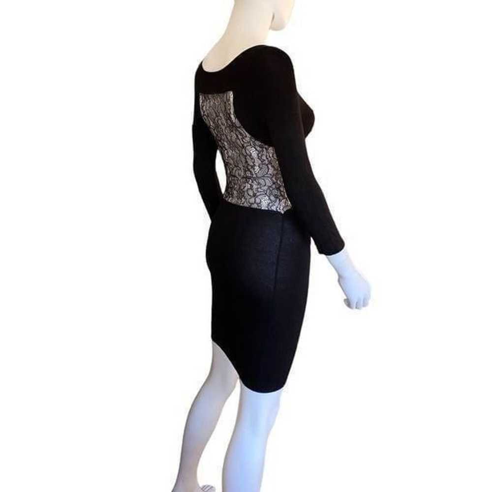 bebe goth fitted lace back sweater dress - image 4