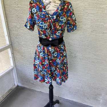 VTG 90s Floral Short Jumpsuit - image 1