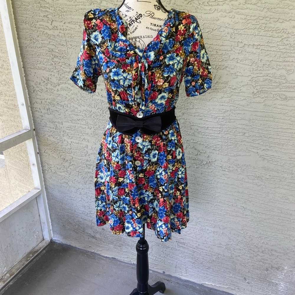 VTG 90s Floral Short Jumpsuit - image 2