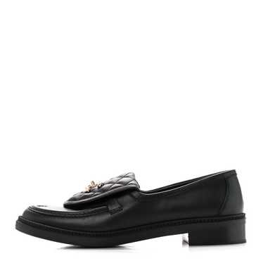 CHANEL Lambskin Quilted CC Turnlock Loafers 40 Bl… - image 1