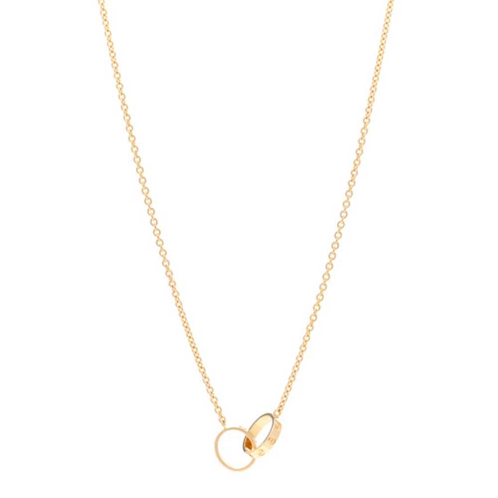 CARTIER 18K Yellow Gold Interlocking LOVE Necklace - image 1