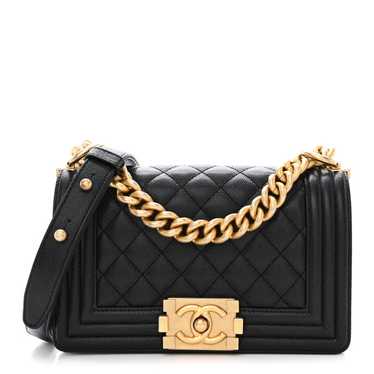 CHANEL Caviar Quilted Small Boy Flap Black