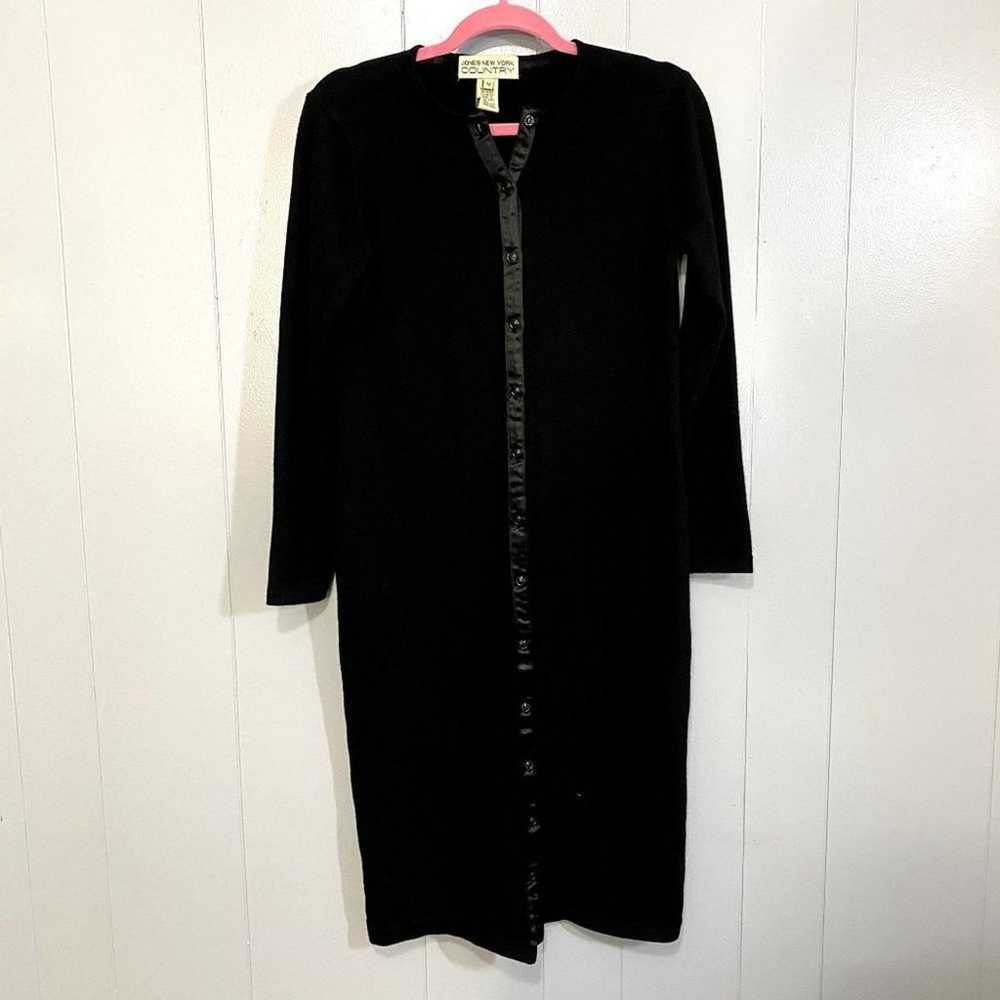 Vintage 90s Jones New York Signature Black Wool B… - image 1