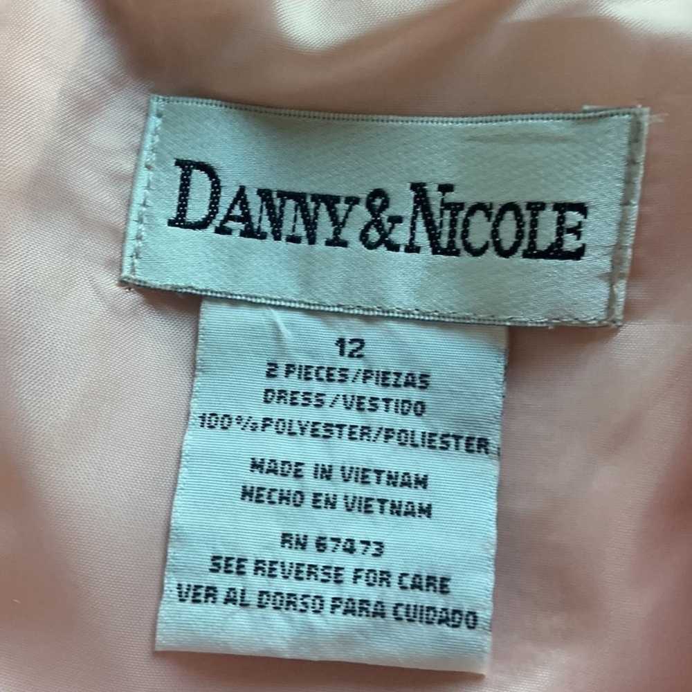 Vintage Danny & Nicole Pink Dress Flare Hem Knee … - image 4