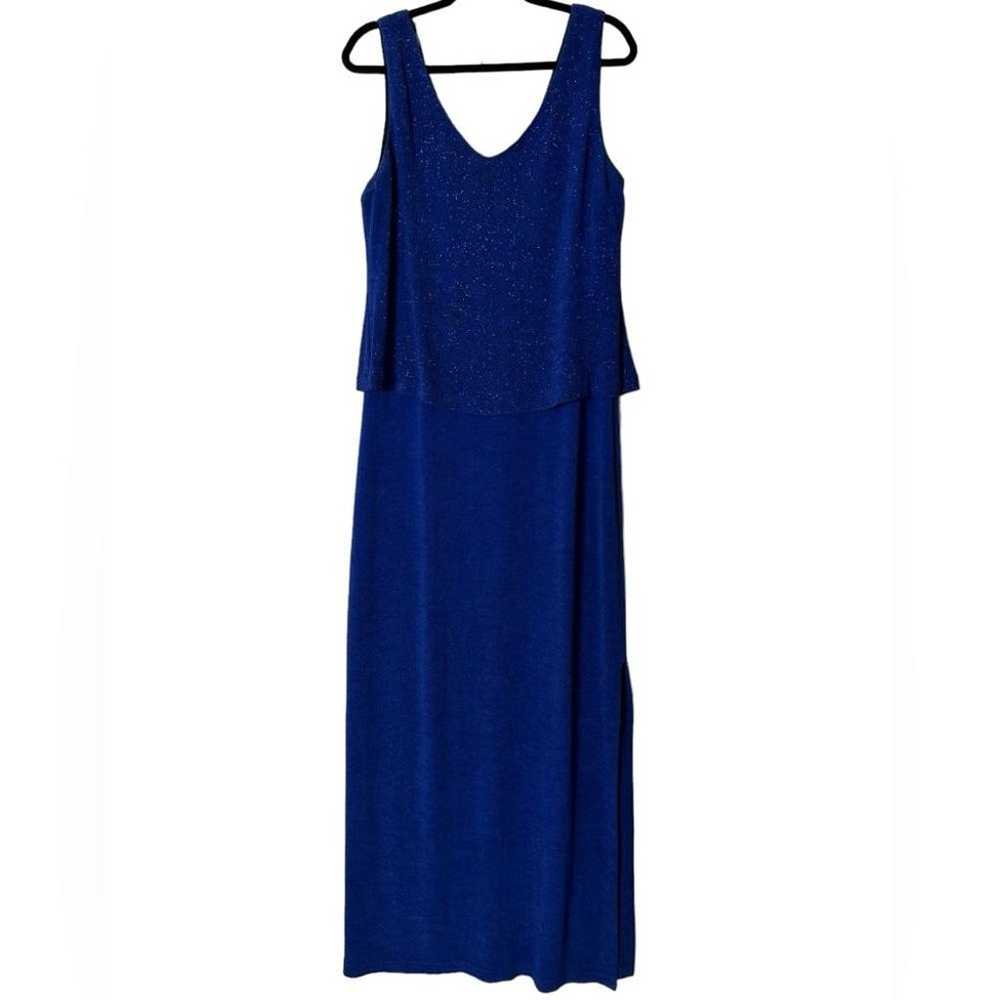 Ronnie Nicole l Vintage 1980s Shimmy Cobalt Gown … - image 1