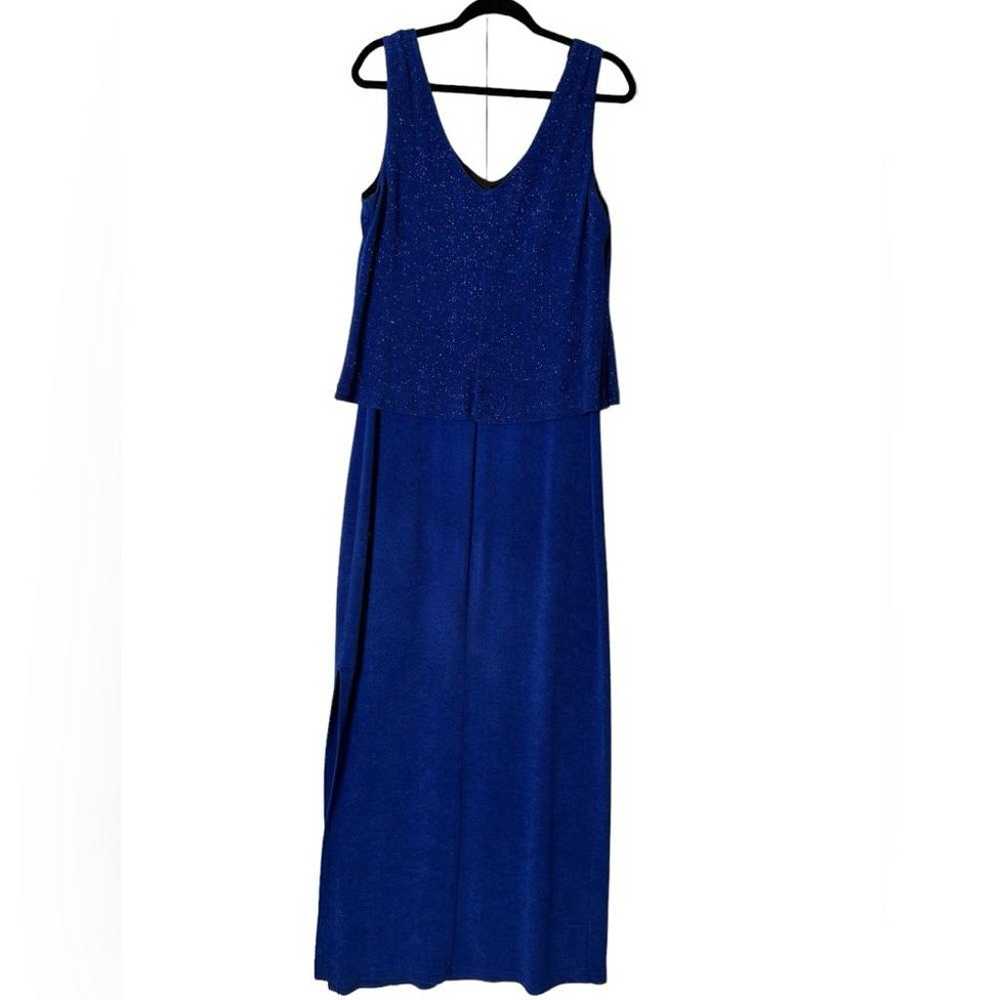 Ronnie Nicole l Vintage 1980s Shimmy Cobalt Gown … - image 2