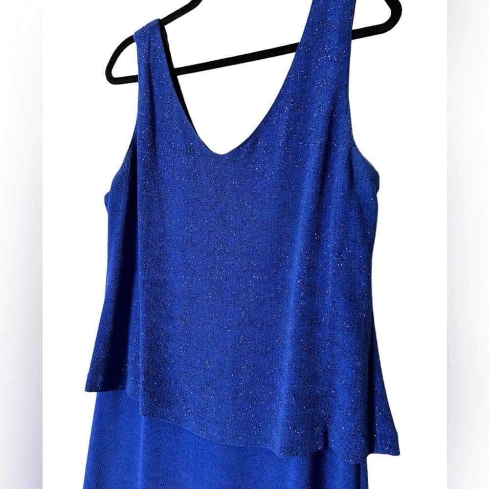 Ronnie Nicole l Vintage 1980s Shimmy Cobalt Gown … - image 3