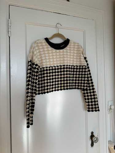 Rachel Comey Black and Cream Crochet Sweater (S) |