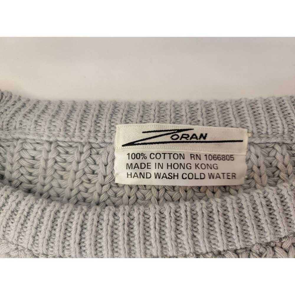 Vintage ZORAN Sweater Gray Size Medium Thick Boxy… - image 5