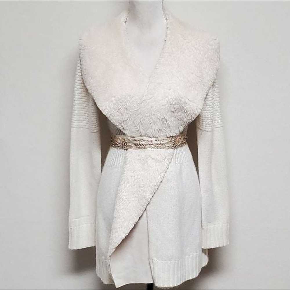 Vintage Brioche Off-White Knit Faux Fur Ultrasued… - image 4