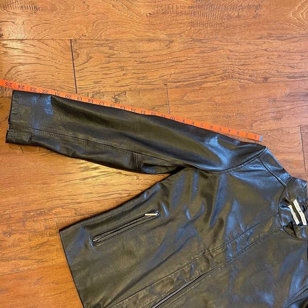 Tommy Hilfiger ladies black leather Moto jacket - image 10