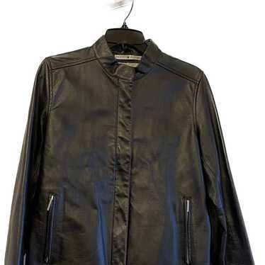 Tommy Hilfiger ladies black leather Moto jacket - image 1