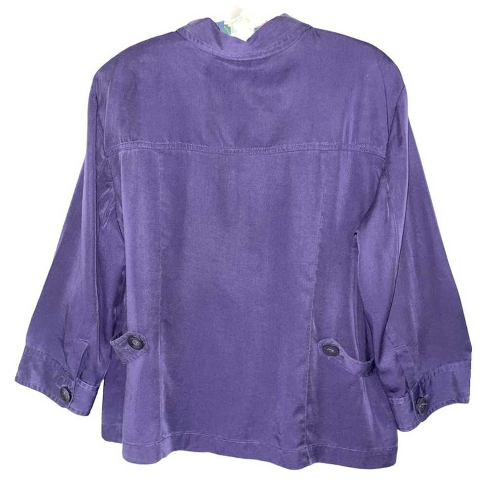 JM Collection Vintage 90s Purple Collared Jacket … - image 2
