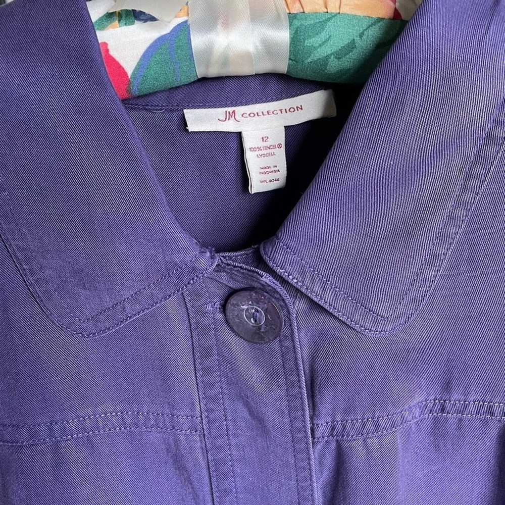 JM Collection Vintage 90s Purple Collared Jacket … - image 4