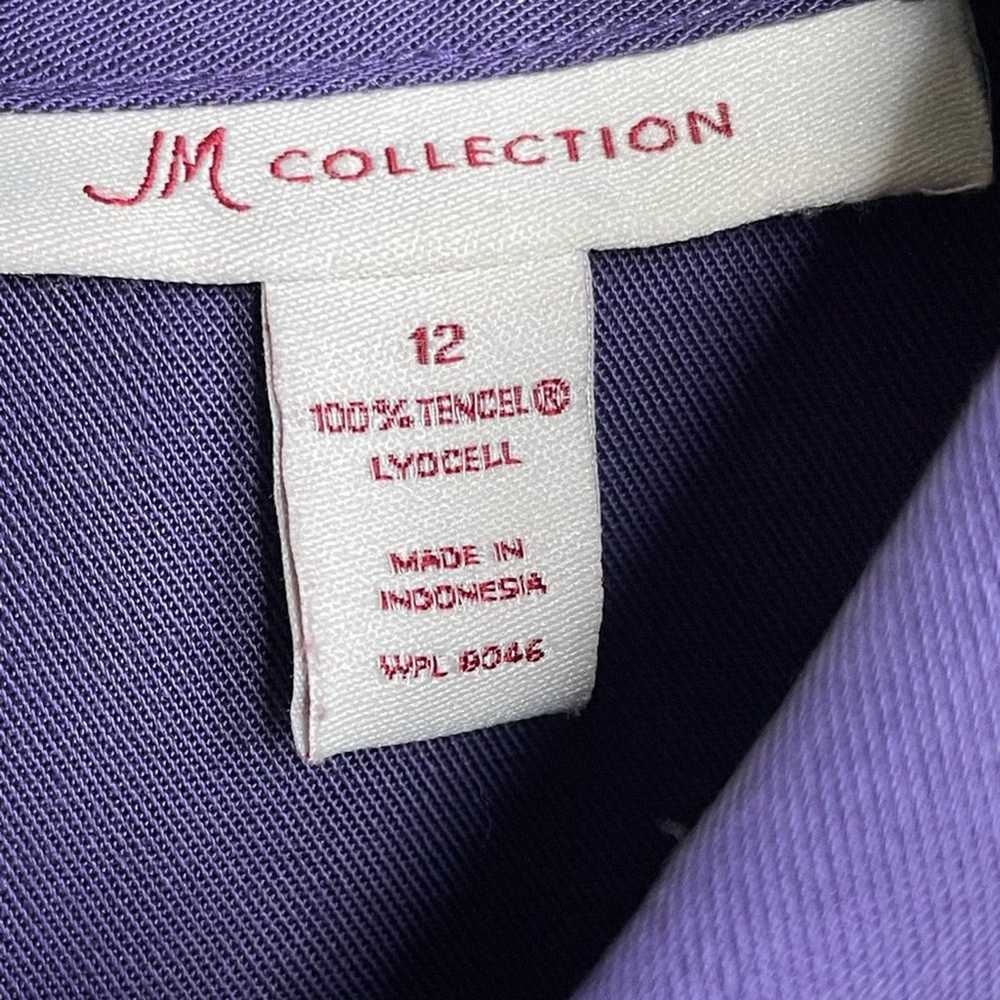 JM Collection Vintage 90s Purple Collared Jacket … - image 5