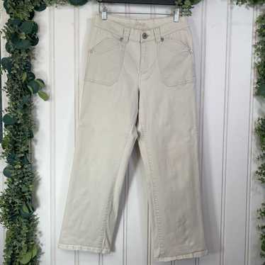 Vintage Jag Cream High Rise Cropped Jeans - size 1