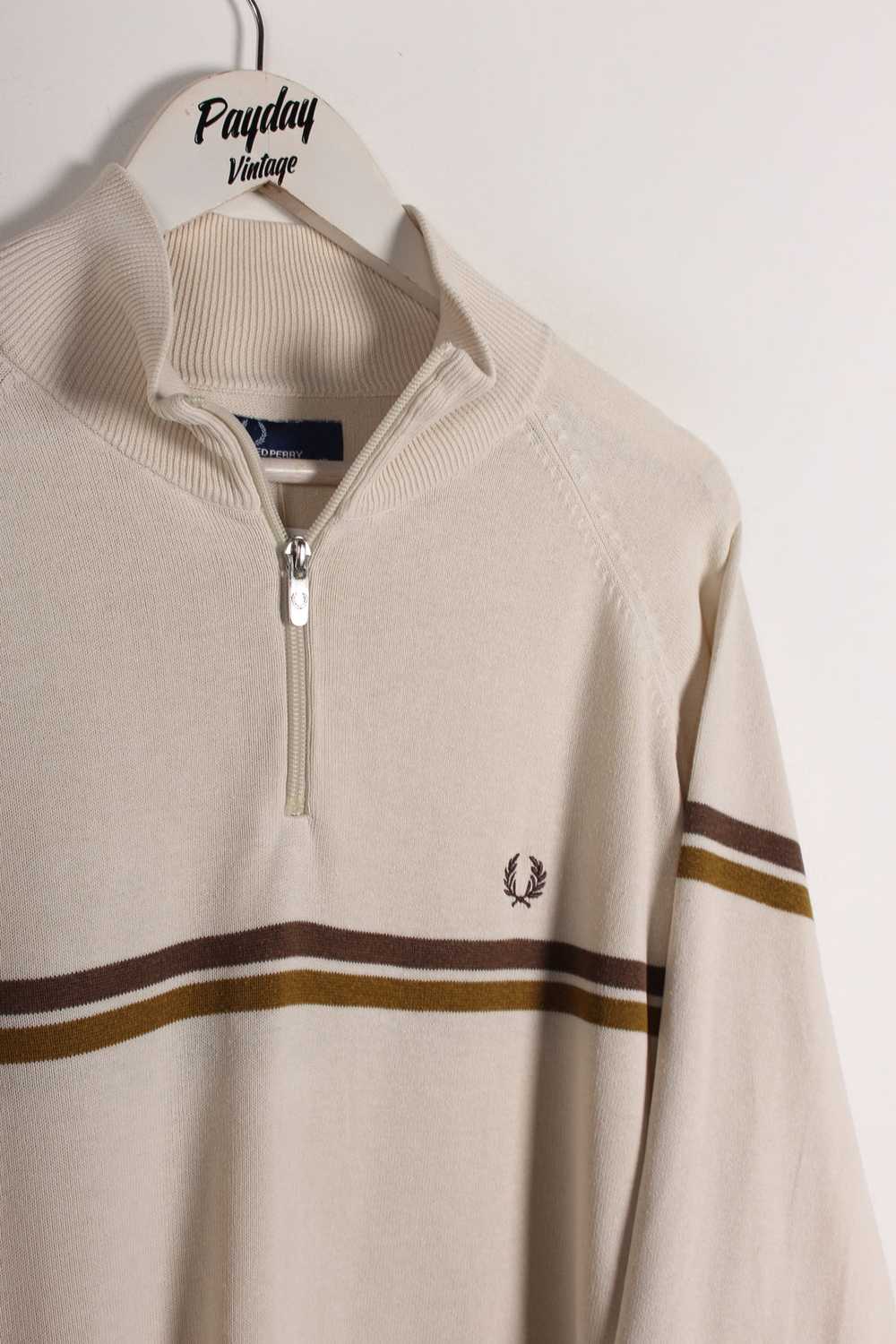 Fred Perry 1/4 Zip Sweatshirt XL - image 2