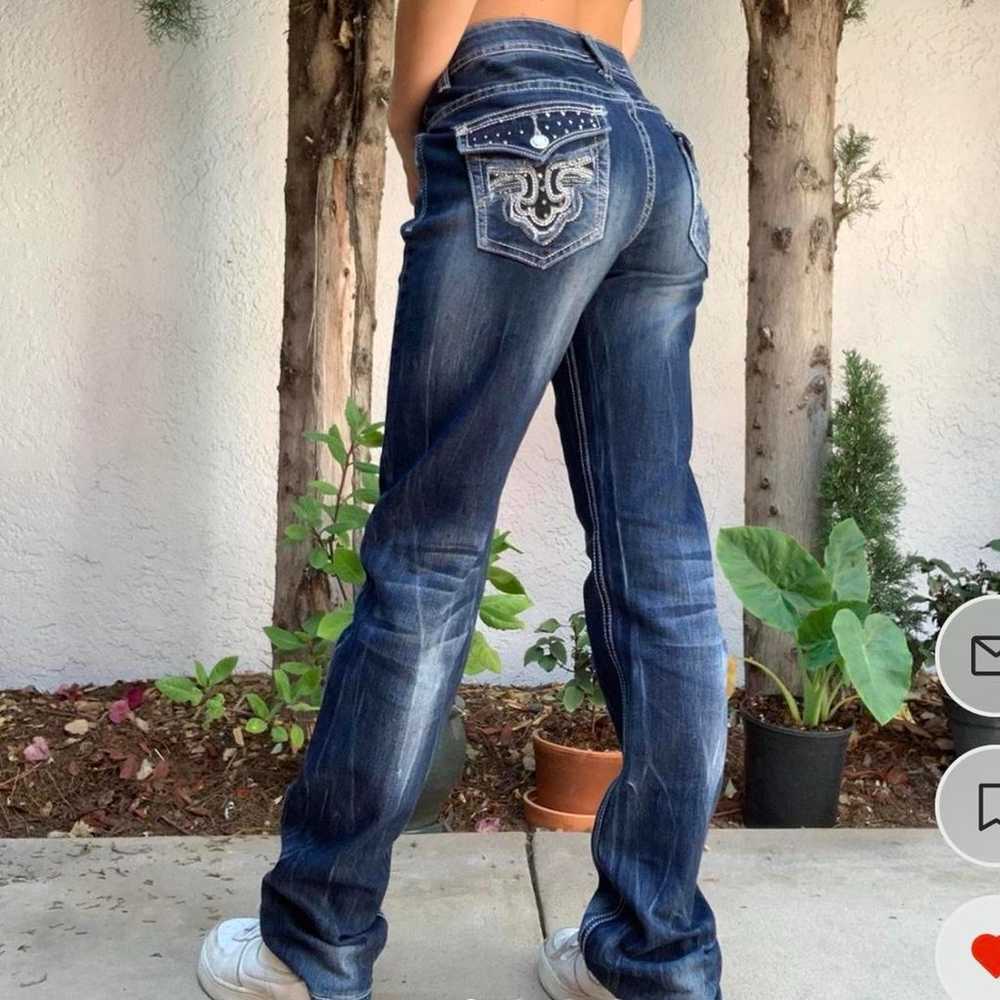 2000s straight leg low rise jeans - image 2