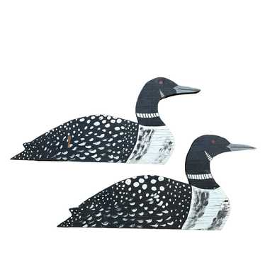 Hand painted LOON double sided wood display - image 1