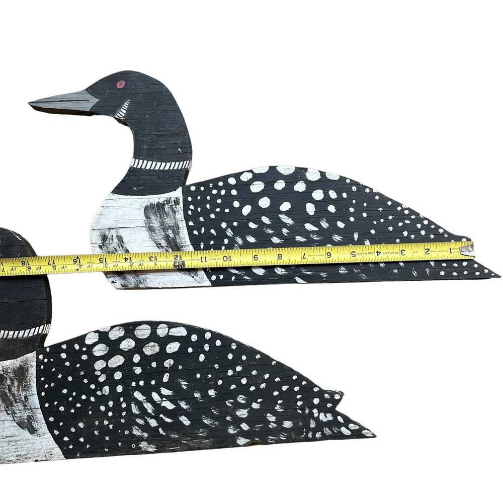 Hand painted LOON double sided wood display - image 3