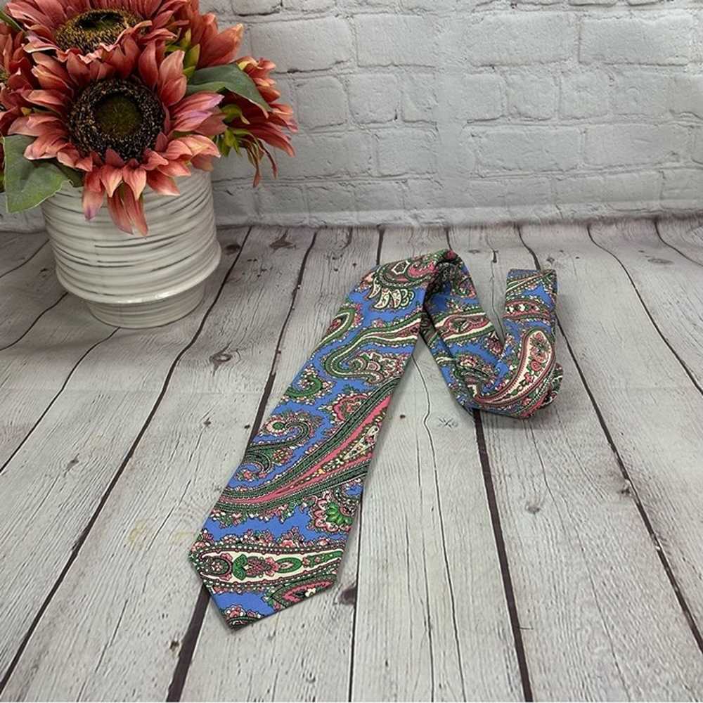 vintage polo ralph lauren pastel paisley silk tie… - image 1