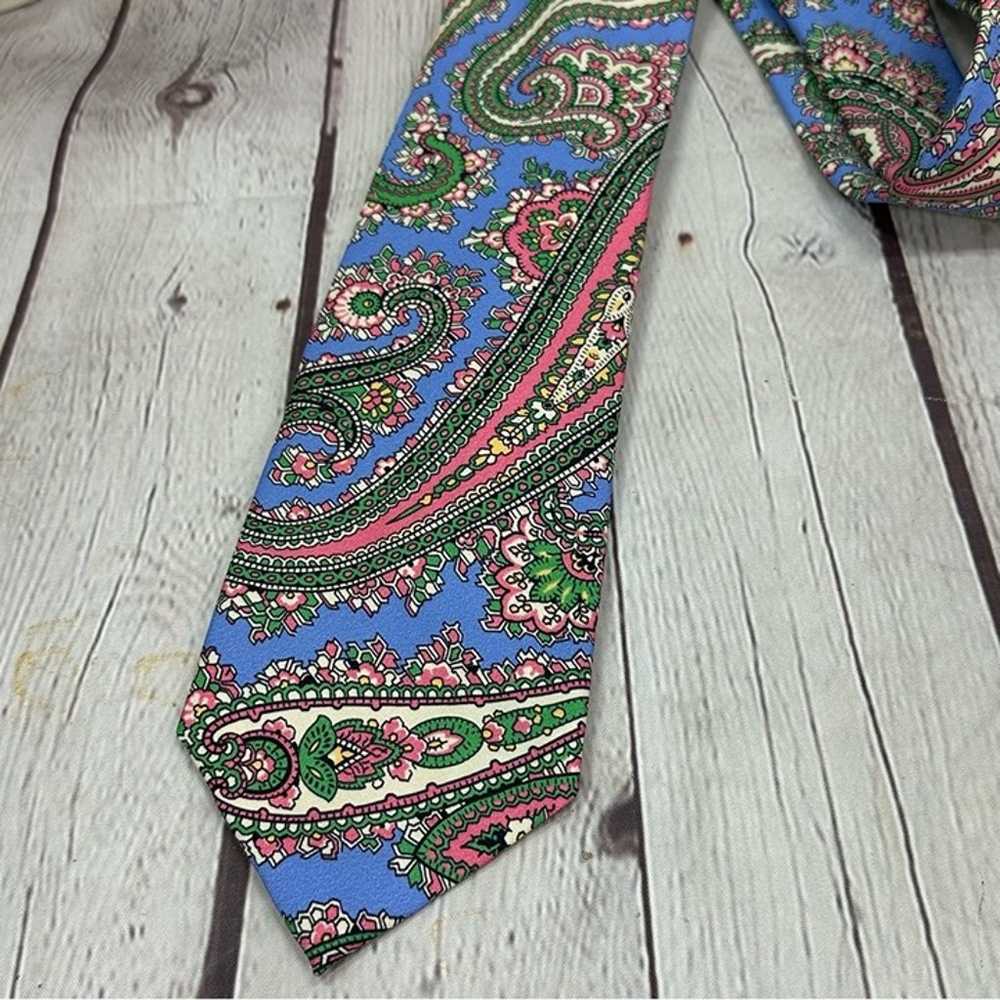vintage polo ralph lauren pastel paisley silk tie… - image 6