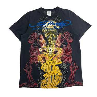 Ed Hardy Y2K ED HARDY “ERASE ALL FEARS” DAGGER T-… - image 1