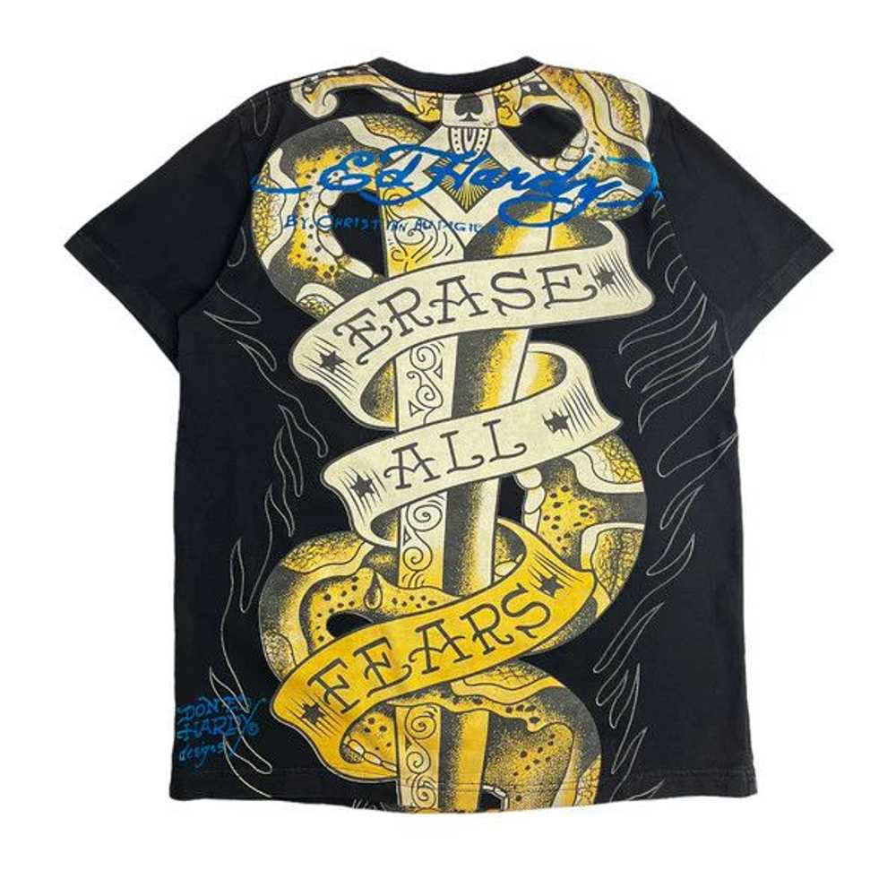 Ed Hardy Y2K ED HARDY “ERASE ALL FEARS” DAGGER T-… - image 2