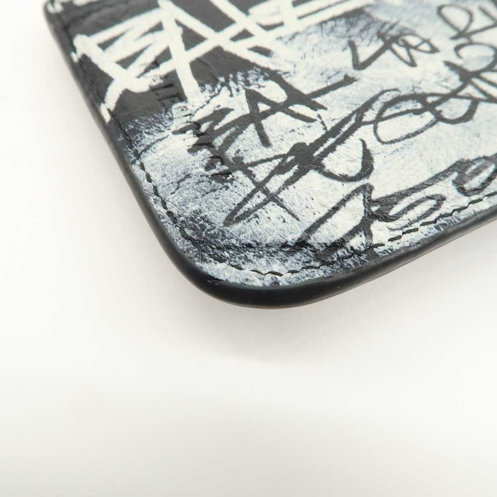 BALENCIAGA Leather Graffiti Fragment Case Coin Ca… - image 10