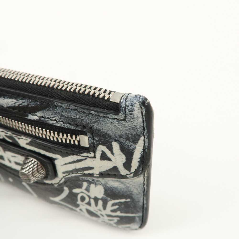 BALENCIAGA Leather Graffiti Fragment Case Coin Ca… - image 11