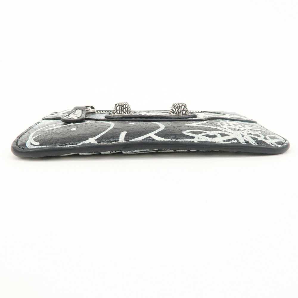 BALENCIAGA Leather Graffiti Fragment Case Coin Ca… - image 6