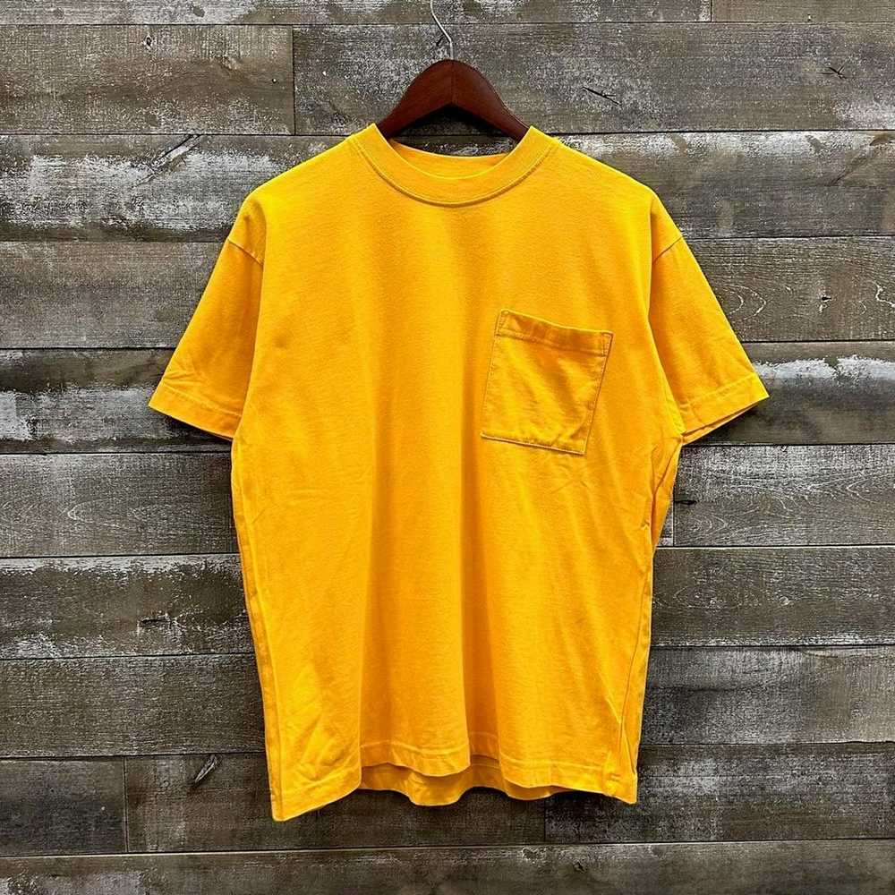 Vintage 1990s Pocket Pullover T-Shirt Blank Tee Y… - image 1