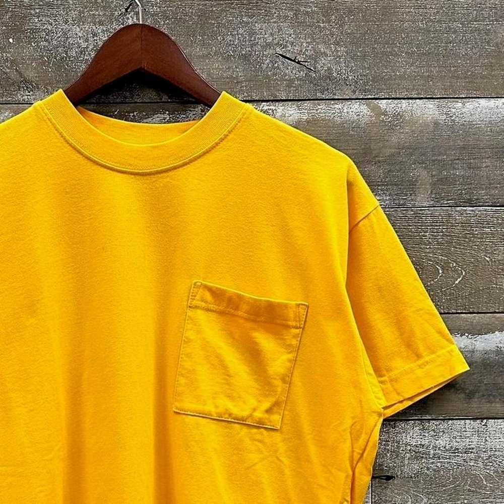 Vintage 1990s Pocket Pullover T-Shirt Blank Tee Y… - image 2