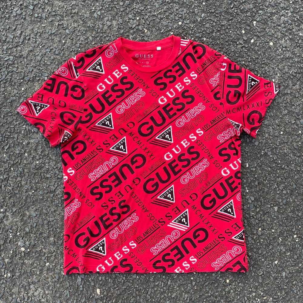 Red Guess Los Angeles T-Shirt (XL) - image 2