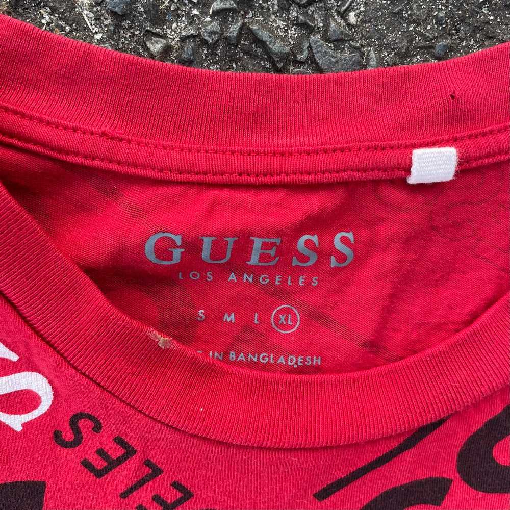 Red Guess Los Angeles T-Shirt (XL) - image 3