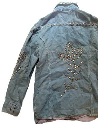 1970s studded denim jacket