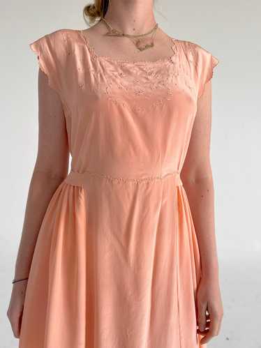 1930's Peach Silk Slip Dress