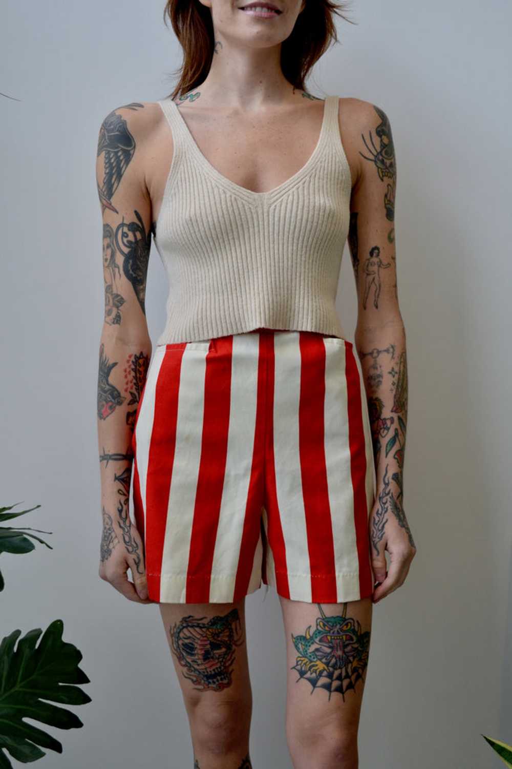 Vintage Candy Cane Shorts - image 1