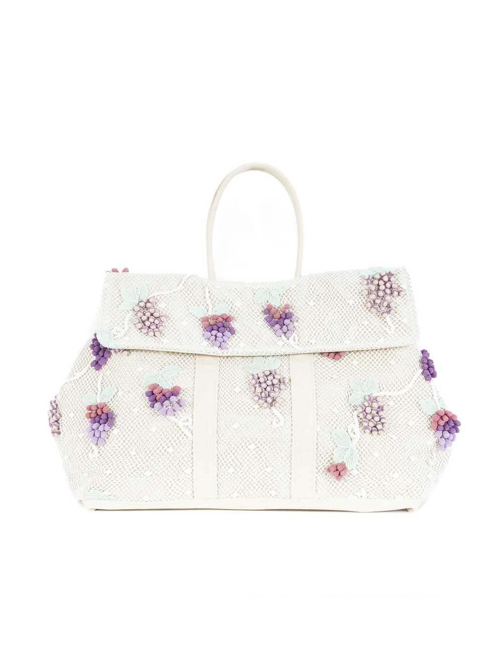Upcycled Grape Crochet Large Weekend Bag - image 1